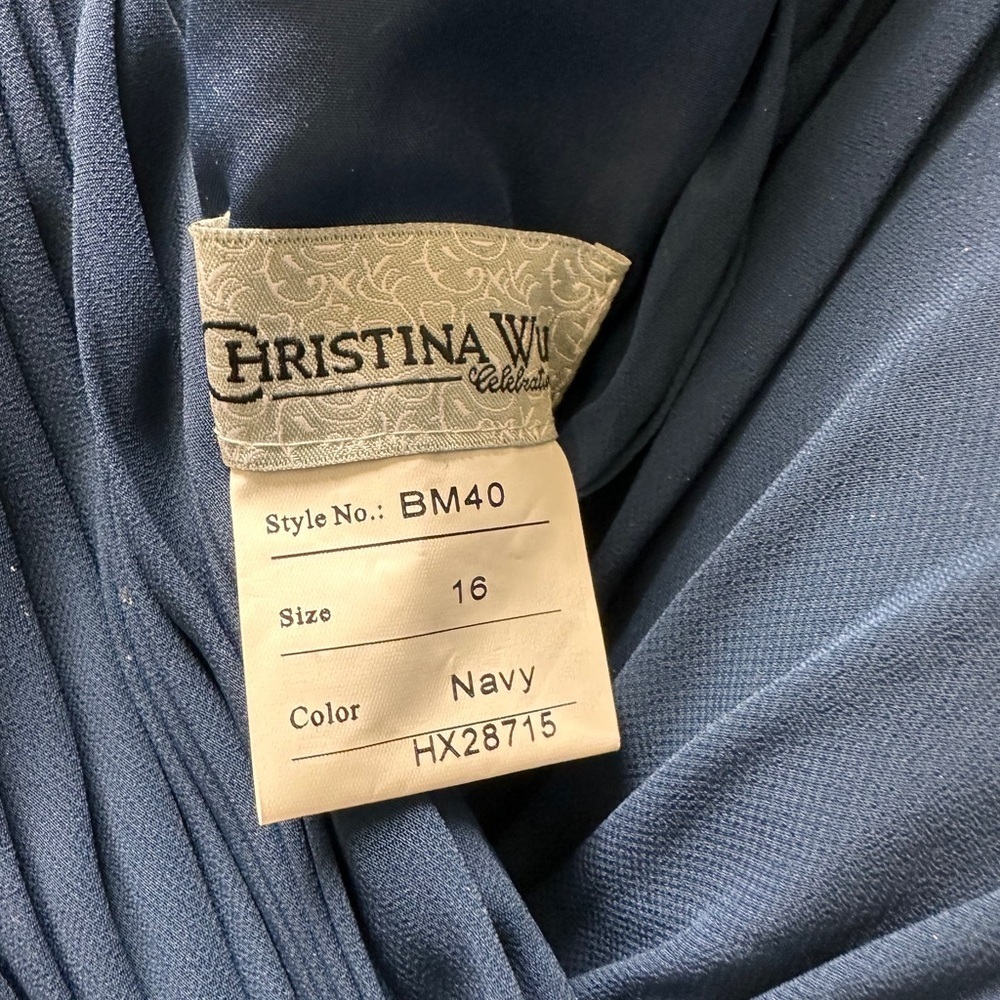 Christina Wu Deep Blue Maxi Dress - Picture 8 of 9